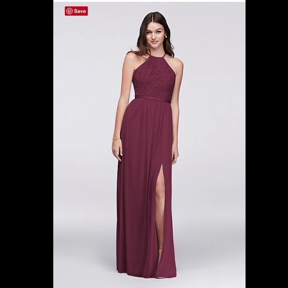 David’s Bridal Wine bridesmaid dress Size 26 - Picture 1 of 3